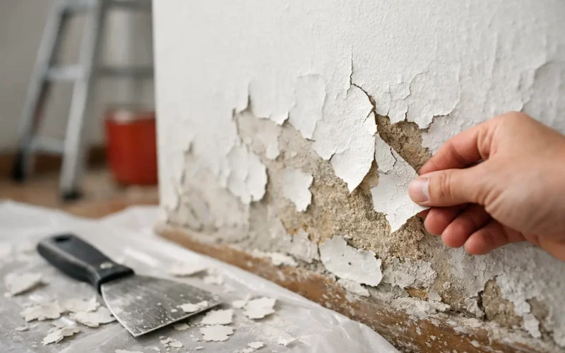 Por qué se descascara la pintura de los muros