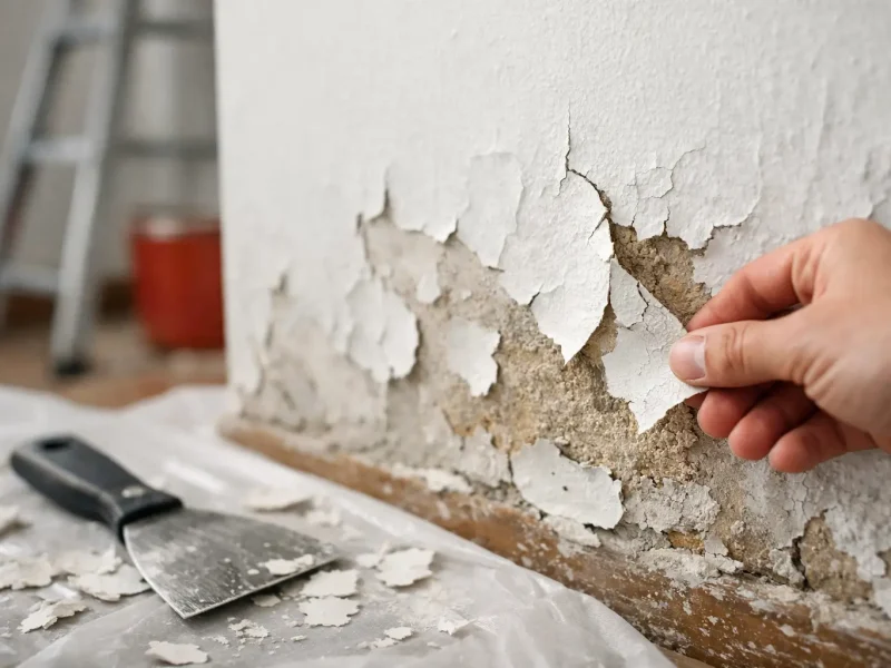 Por qué se descascara la pintura de los muros